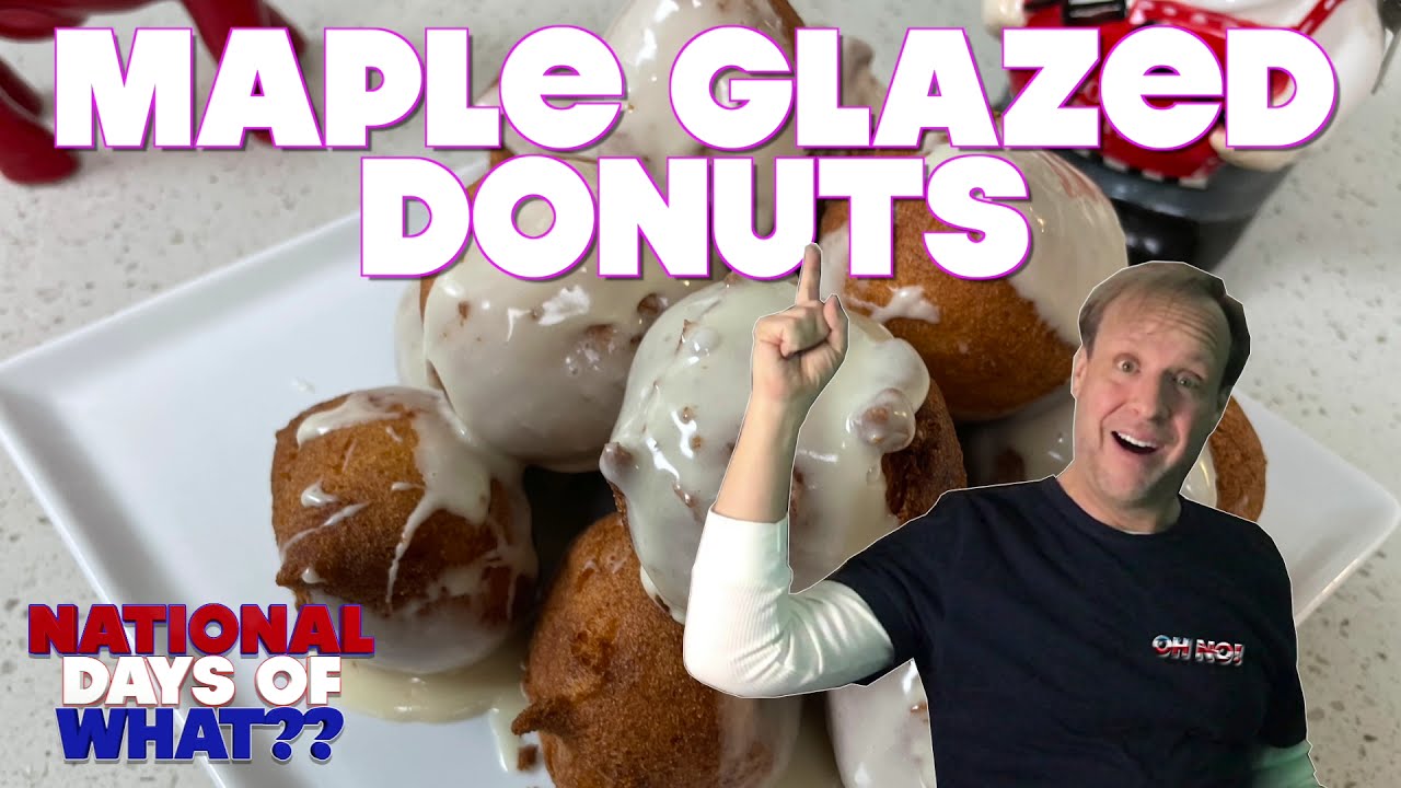 Happy National Donut Day | June 4th | Easy Donuts Recipe with Maple Glaze Frosting