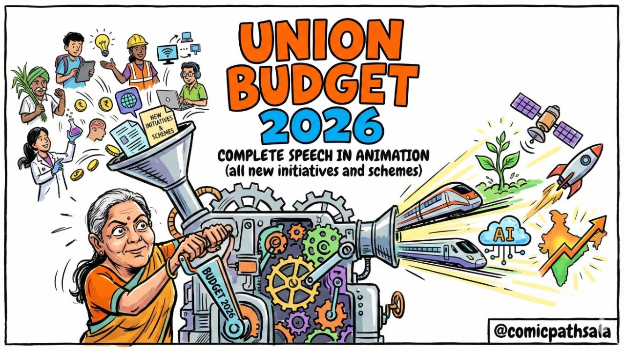 Union Budget 2026 Explained | Full Budget Speech in Animations | New Schemes & Initiatives