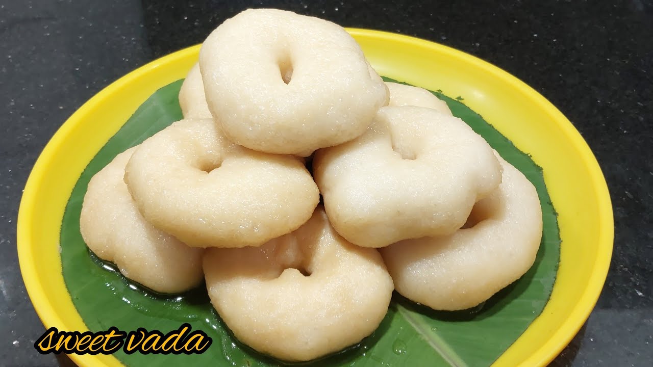 sweet vada recipe/ simple healthy urad dal sweet kitchen cabinet