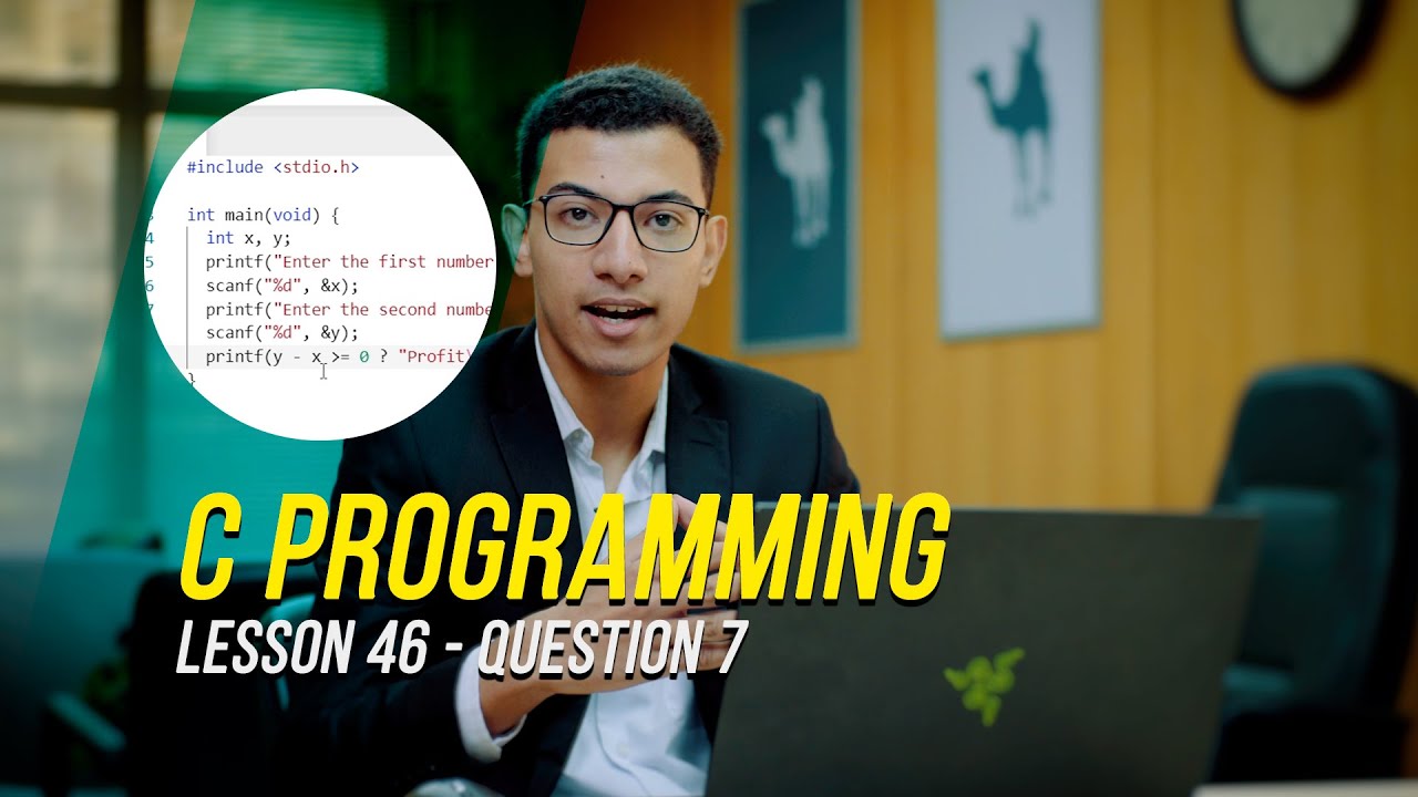 C Programming (Terinary Operator) - Lesson 46 (Q7) - (Ziad Tarek)