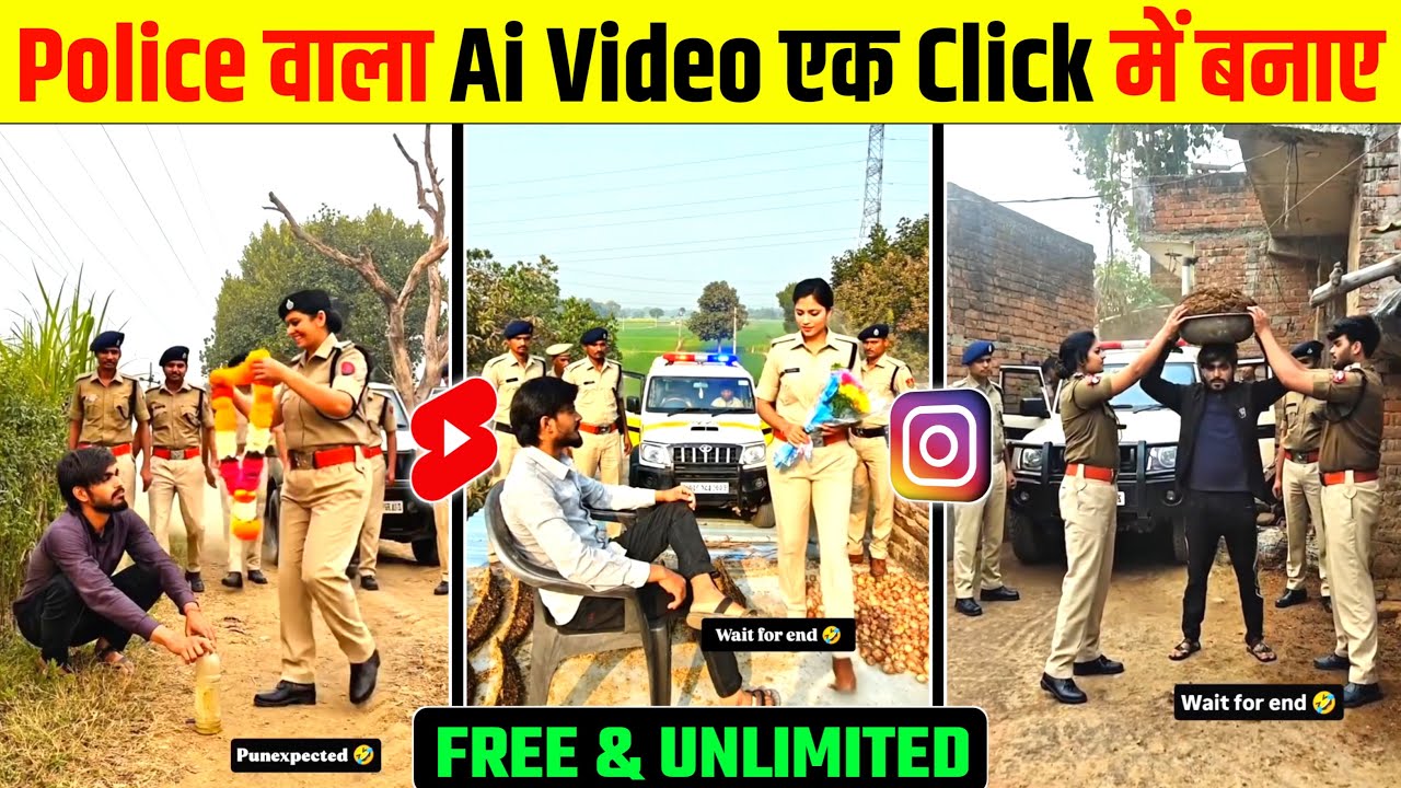 Police Pakadne Wala Ai Video Kaise Banaye | Police Arrest Ai Video Editing |Police Handshake Ai Edit