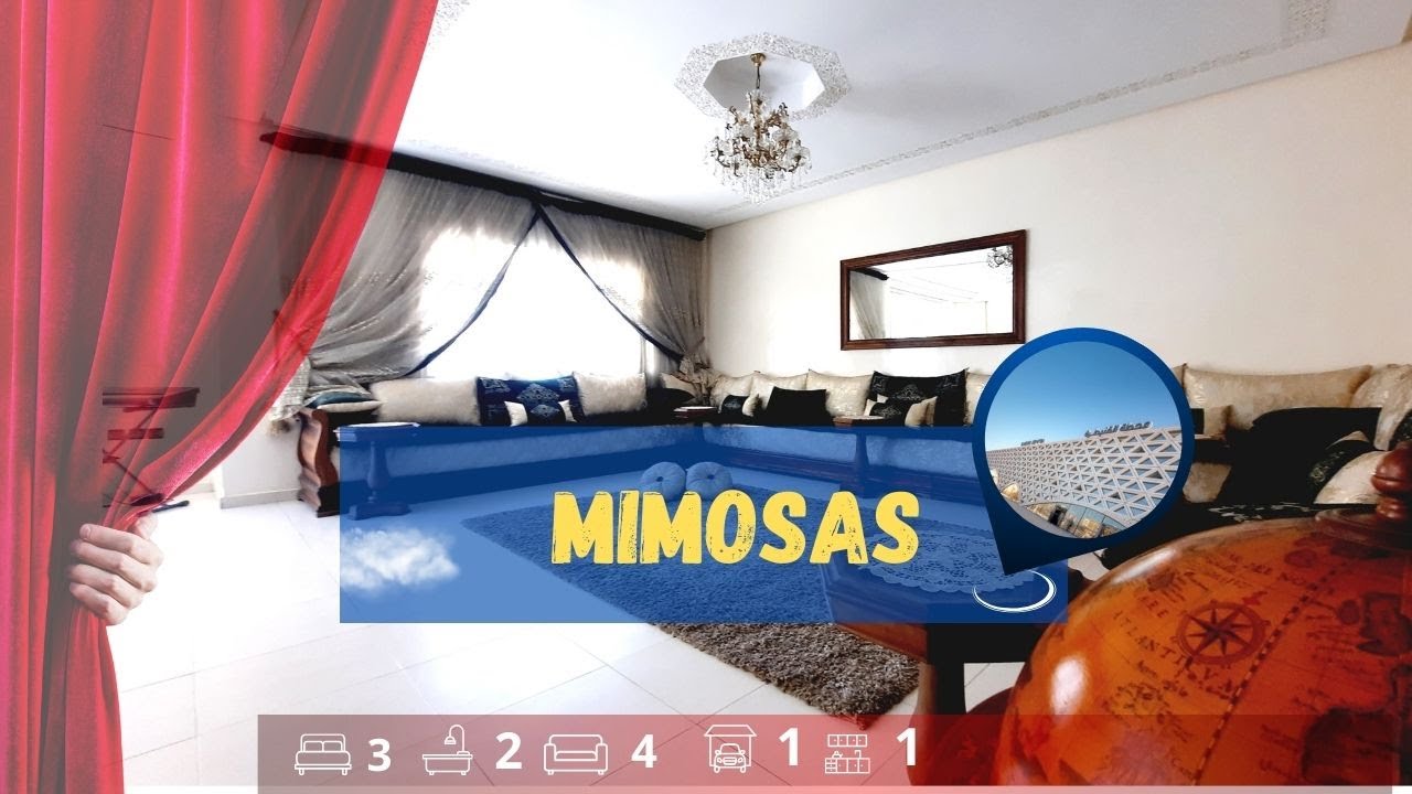 Grand appartement à louer meublé au cœur de MIMOSAS (spacieux et pratique)شقة للكراء ميموزا
