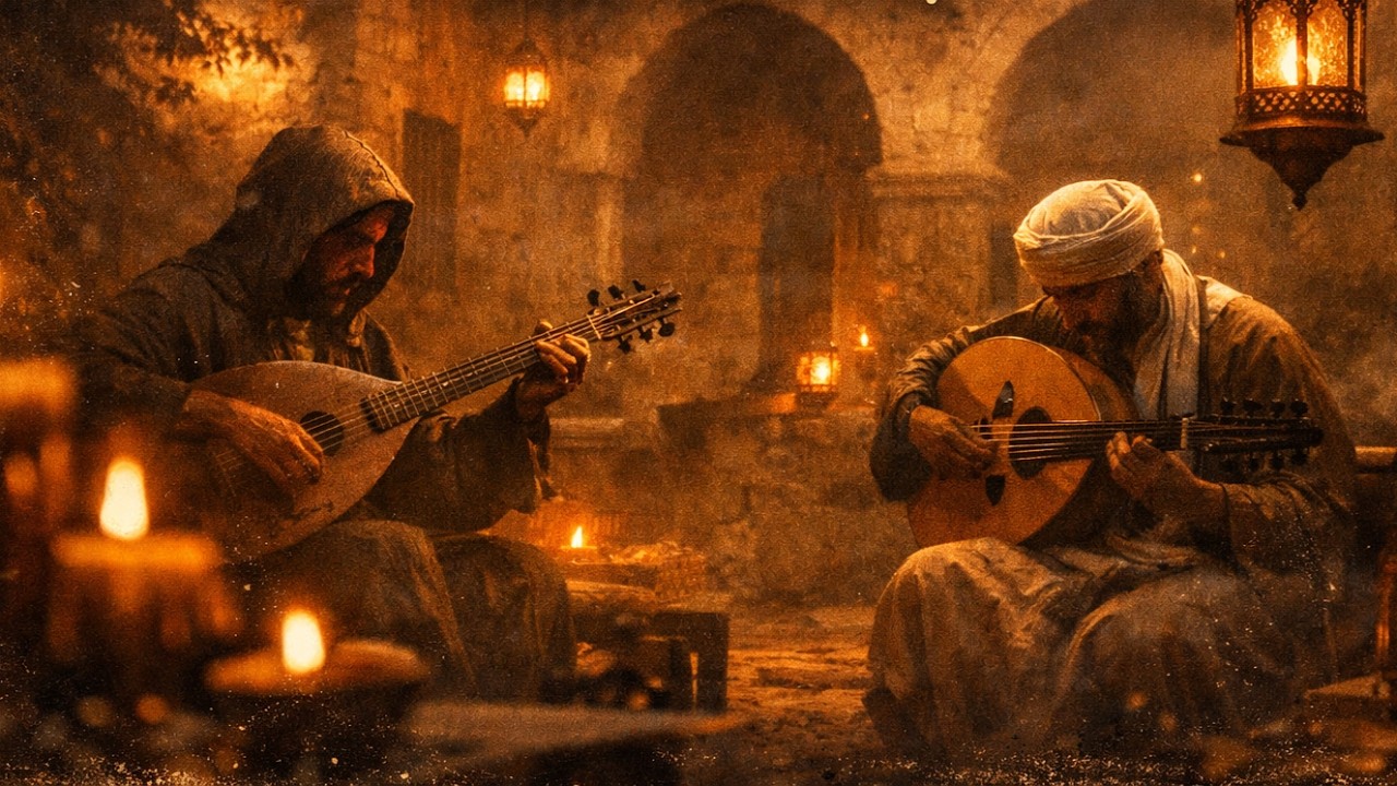Lo-Fi Maghreb Trance - Lotar & Oud in a 1400s Courtyard Hypnotic, 80 BPM