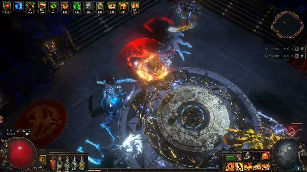 [PoE 3.25] Ground Slam bleed Chieftain vs Uber Cortex
