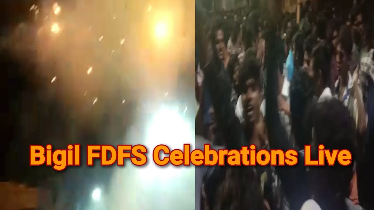 Bigil FDFS Live Fans Celebration in Kumbakonam