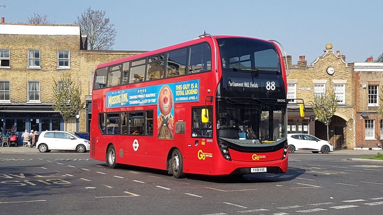 Full Journey on the Route 88 (EH292 YX18KXE) Alexander Dennis Enviro 400MMC Hybrid Go-Ahead London