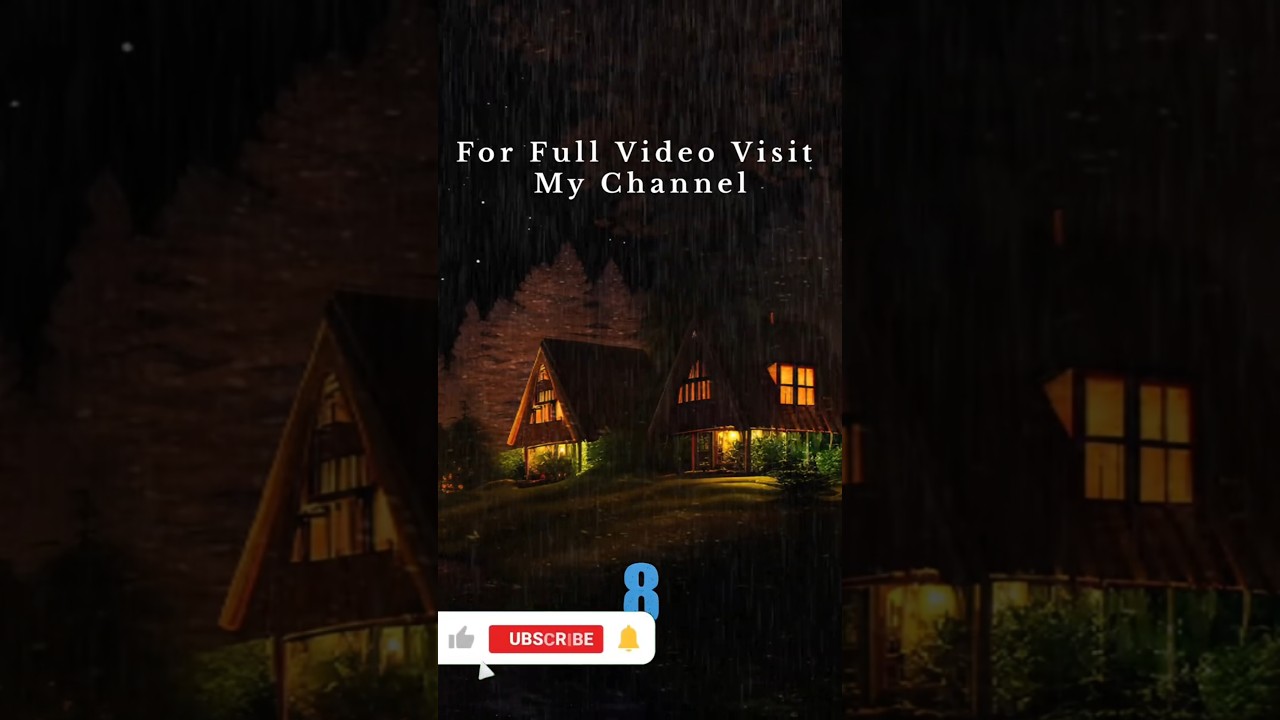 Peaceful Night Forest Rain 🌧️ | Relaxing Rain Sounds in Dark Forest #shorts