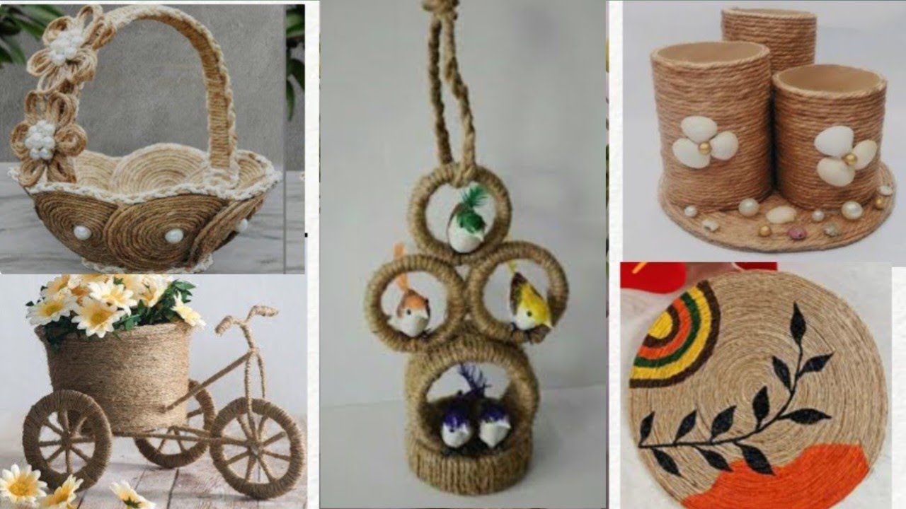 5 amazing jute craft ideas || jute rope craft ideas || crafter_mantasha