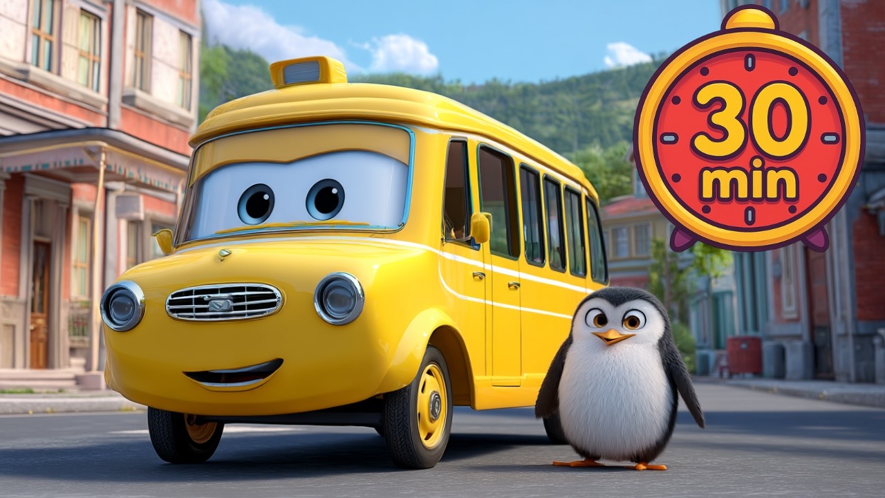 Animals on the Bus 🚌🐶 | 30 Minutes of Fun Animal Songs for Kids