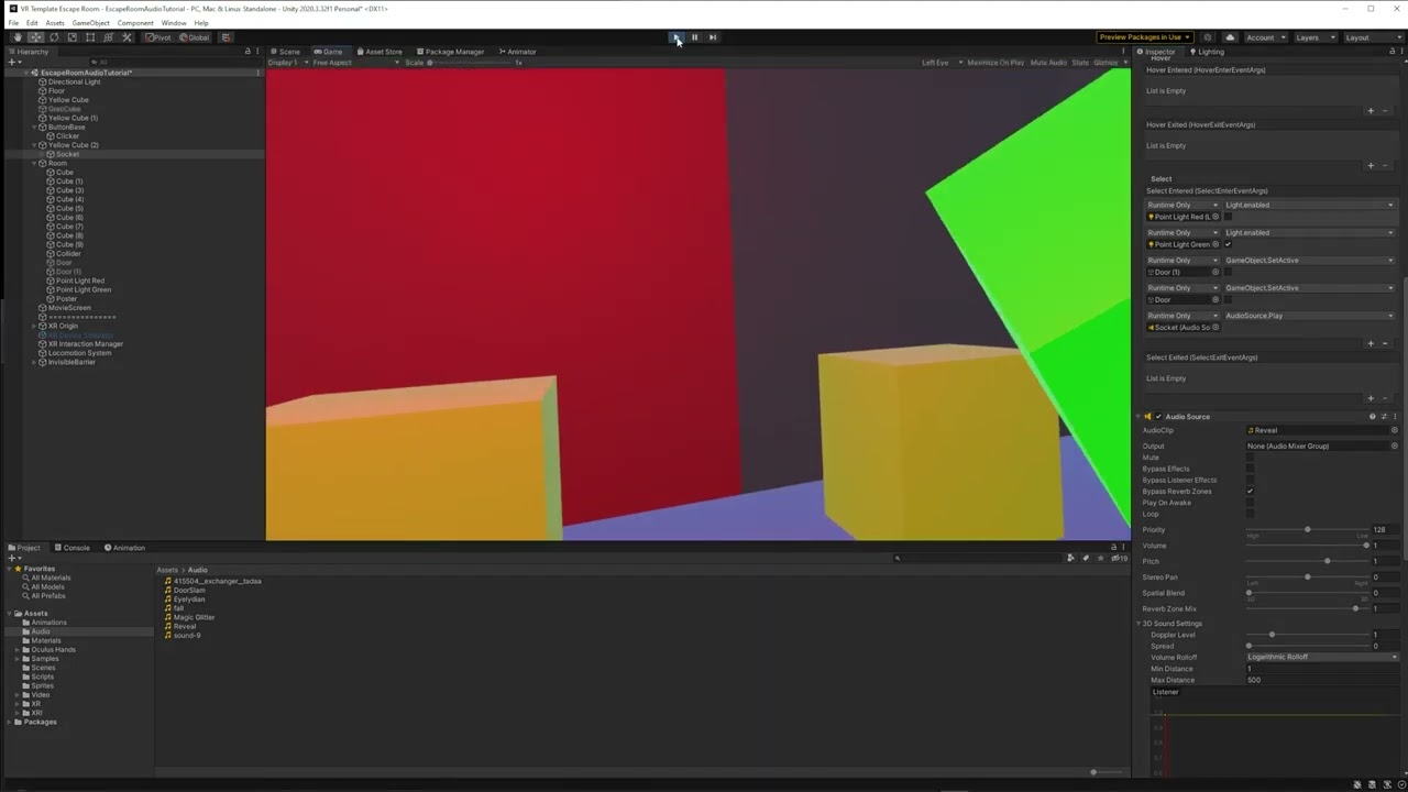 Unity - Audio When XR Socket Interactable Selected