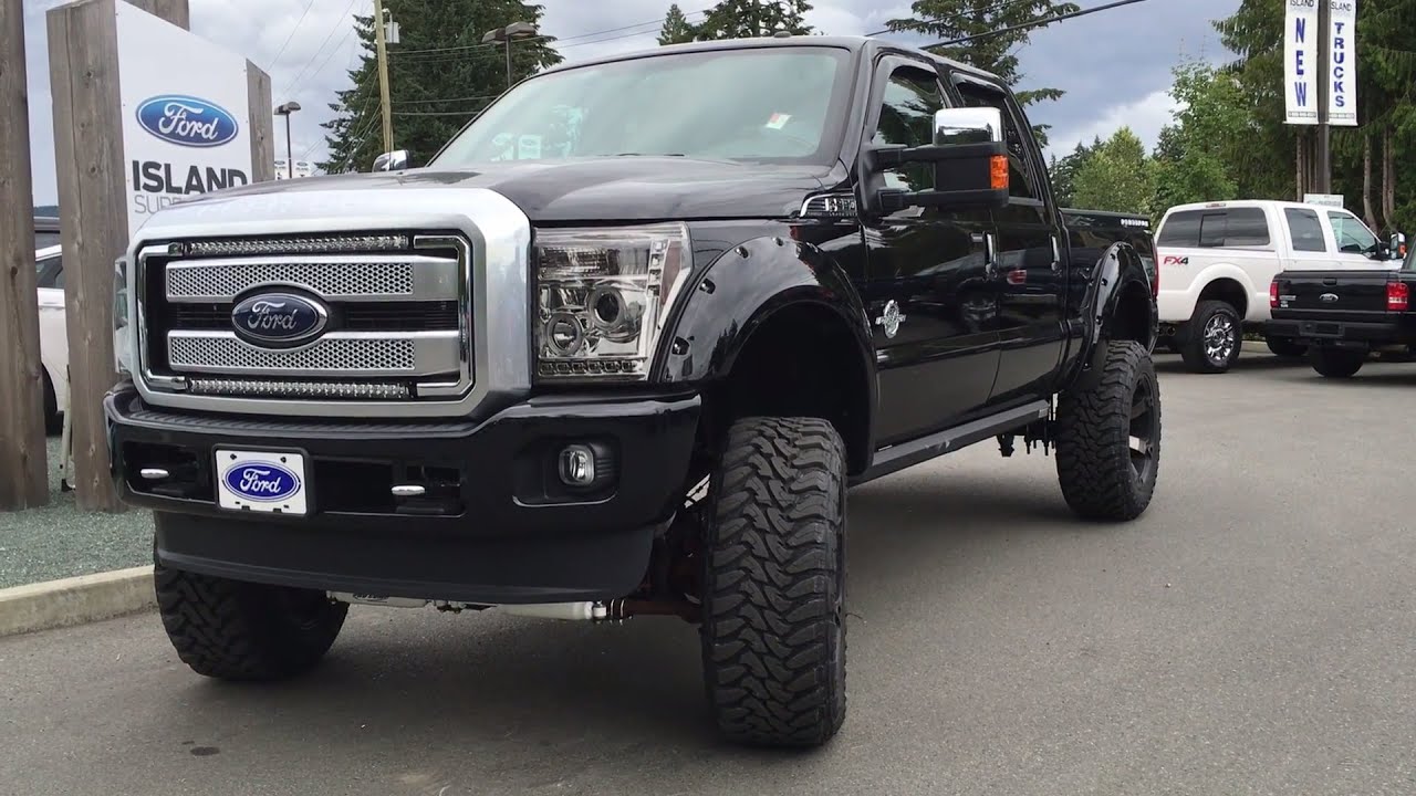 LIFTED 2016 Ford Super Duty F-350 Lariat Platinum SuperCrew 4X4 Review SRW | Island Ford