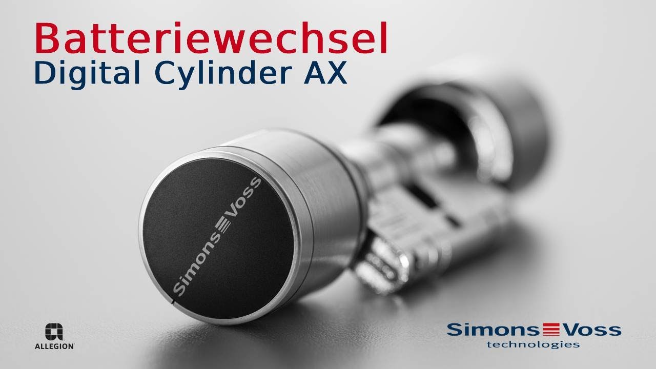 Digital Cylinder AX: Batteriewechsel AX Standard Schlie&szlig;zylinder (elektronische Schlie&szlig;anlage)