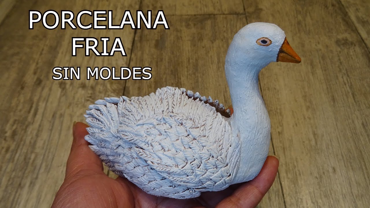 😍 Mira como hago un bello GANSO con porcelana fria casera SIN MOLDES