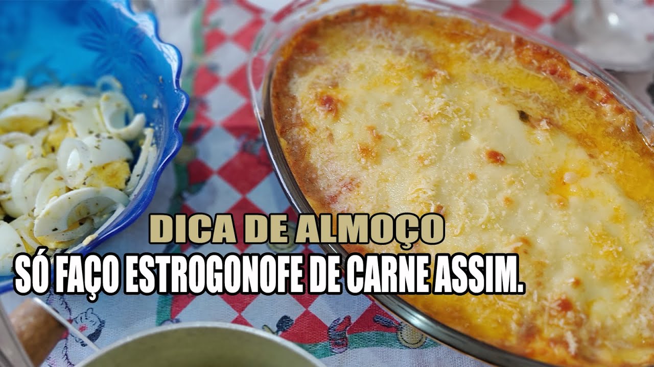 COMIDA DO DIA ESCONDIDINHO DE ESTROGONOFE - RECEITAS DA ROSA