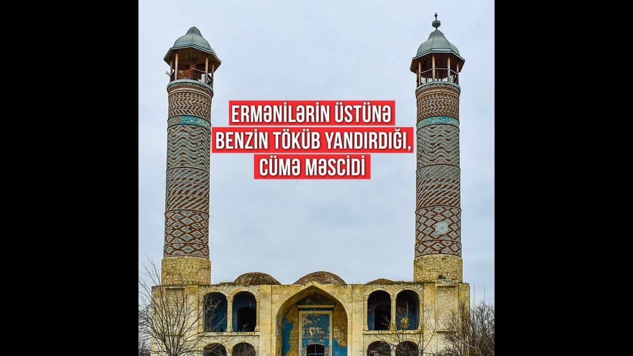 Ermənilərin yandırdığı məscid...