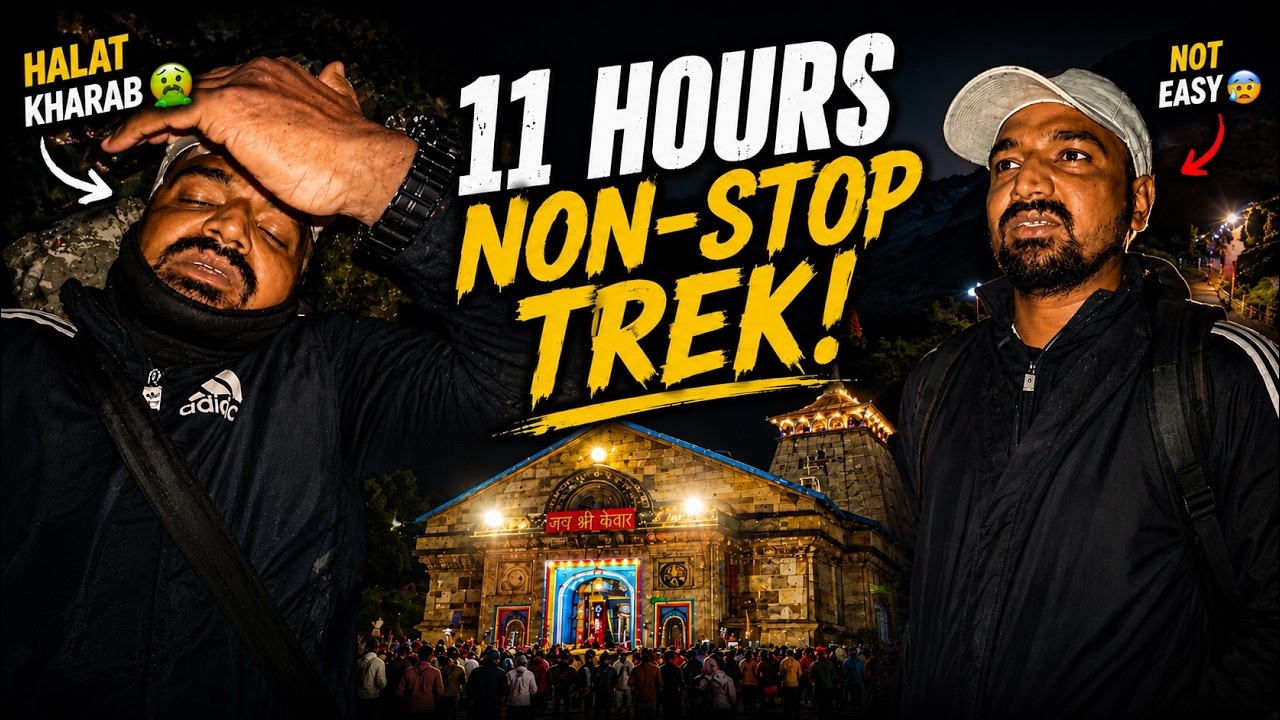 Night at Kedarnath Trek 😱 Kedarnath Trek is not easy 😰