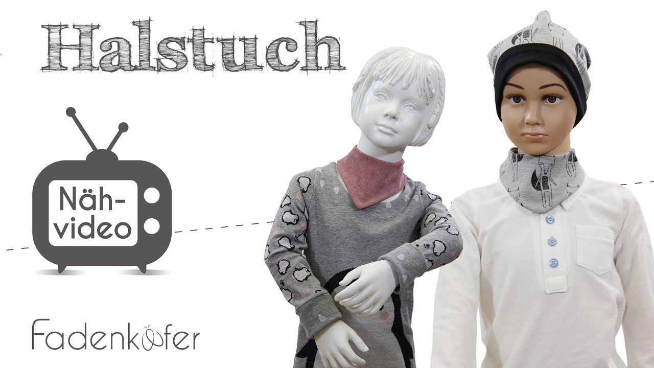 Mützen- Schalset Part 1 Halstuch für Kinder einfach genäht.