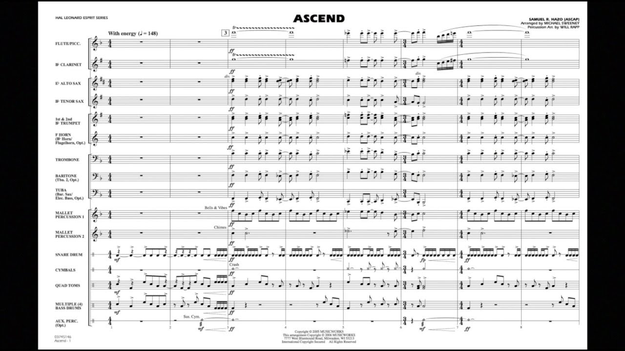 Ascend by Samuel R. Hazo/arr. Michael Sweeney