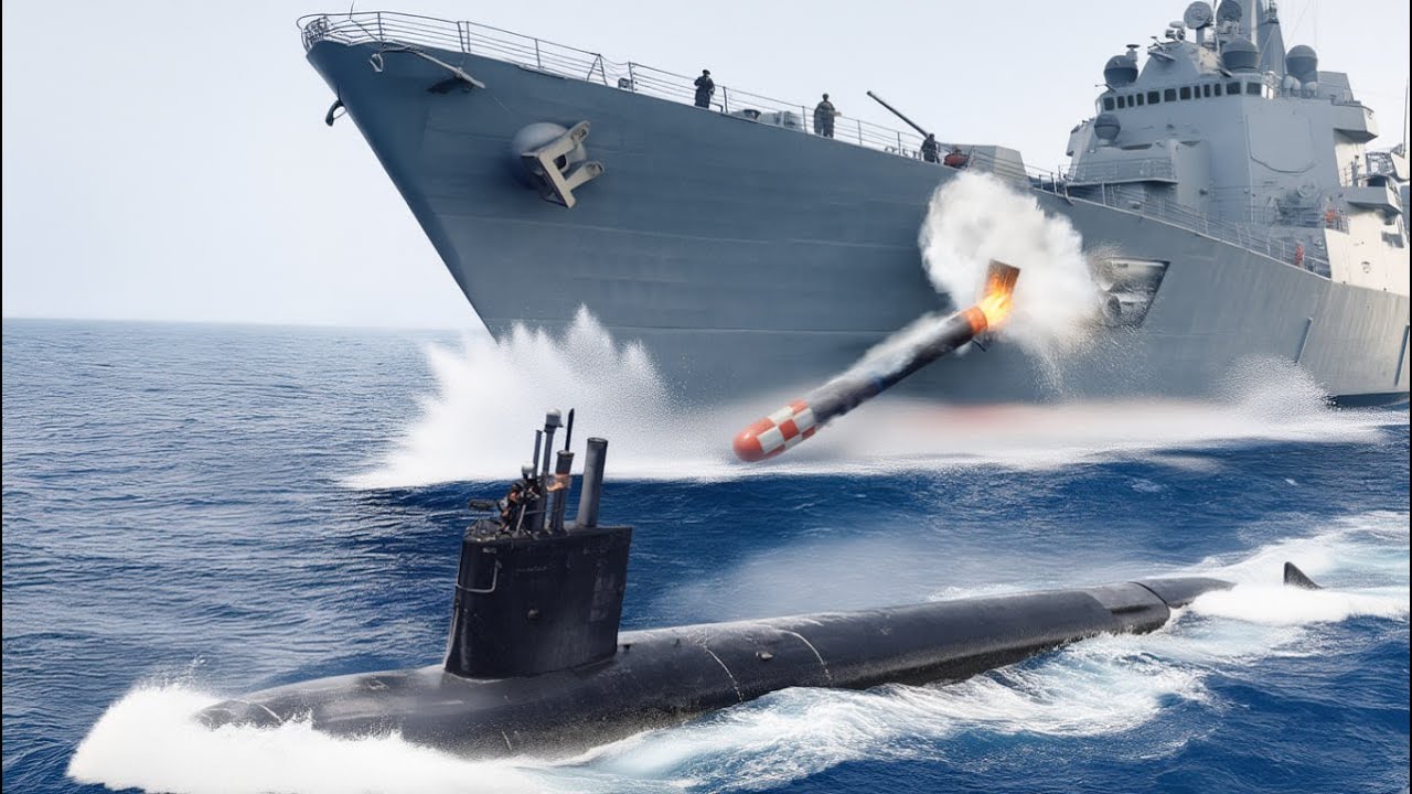 U.S. Navy Frigates Launch Deadly Torpedoes to Destroy Submarines