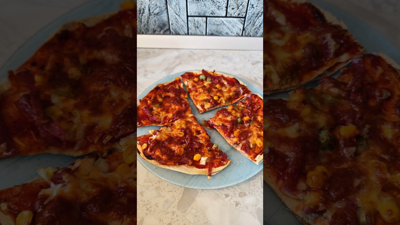 Pizza rapidă pe lipie la AirFryer 👌 #food #recipe