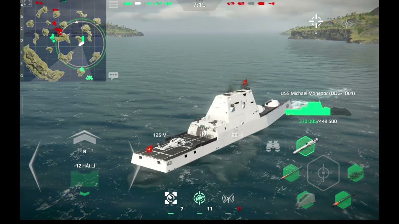 test USS Monsoon , gặp team mạnh | Modern Warships