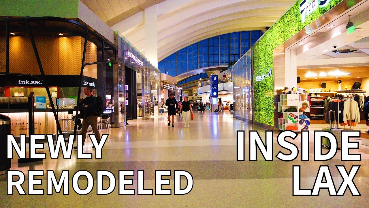 [4K] LAX - Walking inside Newly Remodeled Tom Bradley INTERNATIONAL Airport, USA - 4K