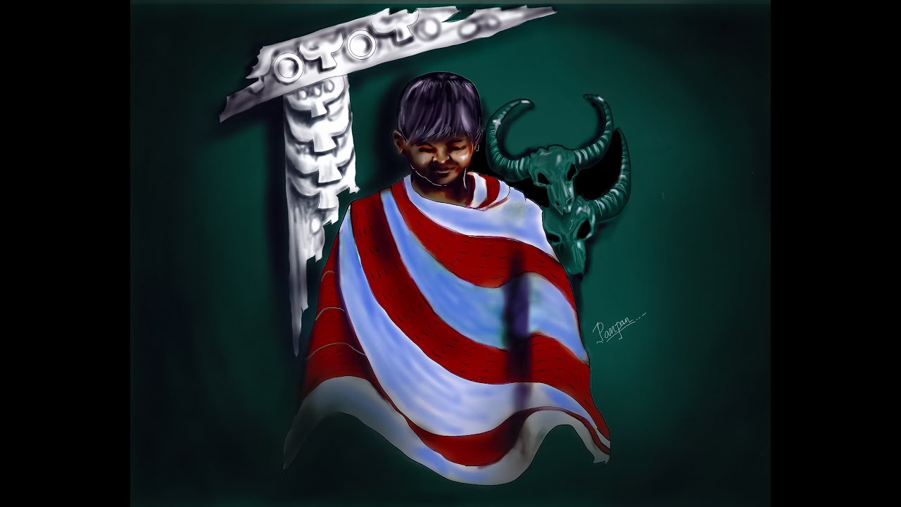 First time painting in procreate | IPad 7th gen | Tangkhul Naga attire | digital art