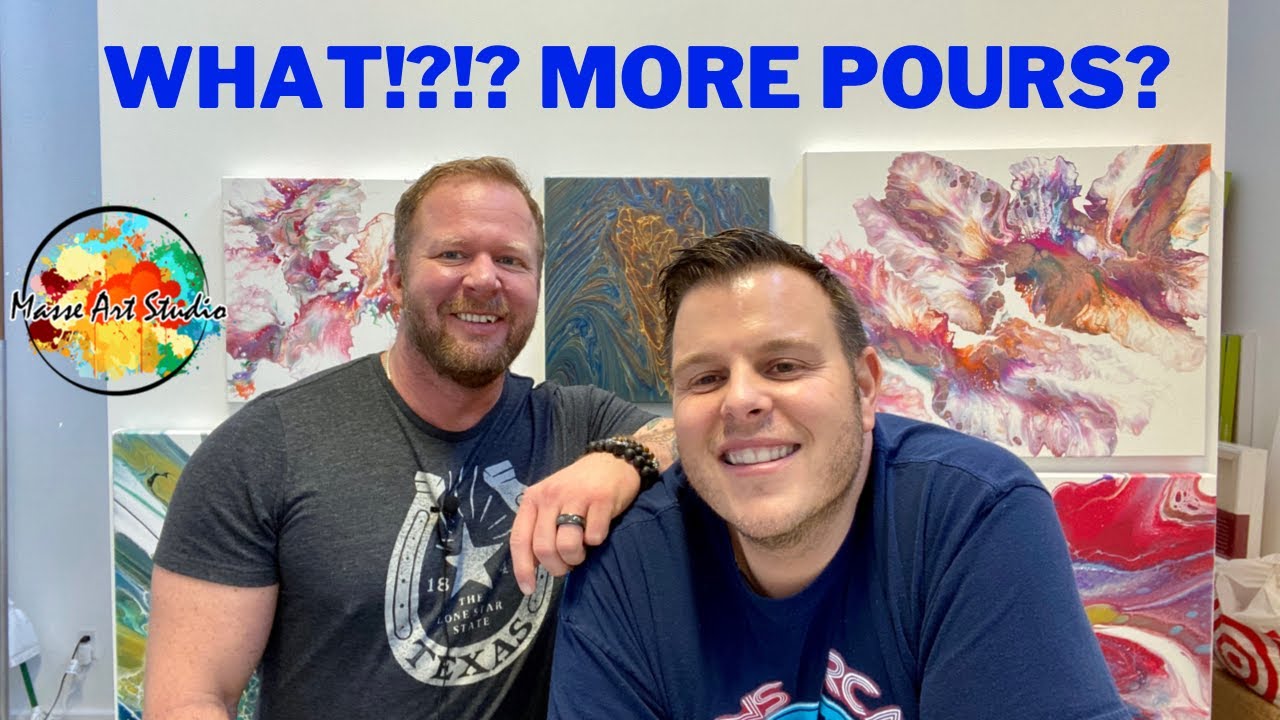 LOTS OF FUN Dutch Pour & Open Cup Pour. We LOVE Acrylic Pour Painting - Masse Art Studio #4
