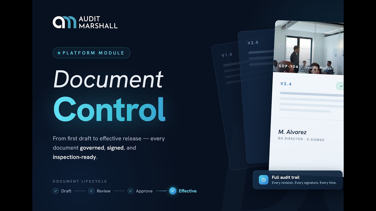 Audit Marshall Document Control &mdash; Compliance Document Management in 30 Seconds