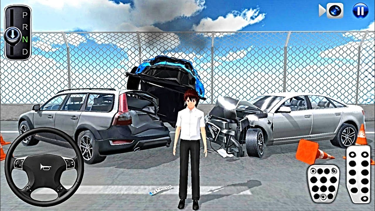 Car Crashes in New Eight Lane Highway - 3D Driving Class Police Car - 2025 Android iOS - Gameplay