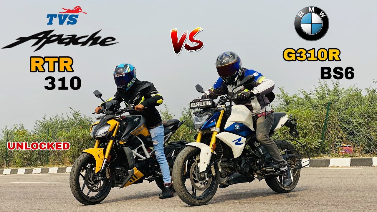 tvs Apache RTR 310 vs bmw g310r | drag race | race till their potential 🔥