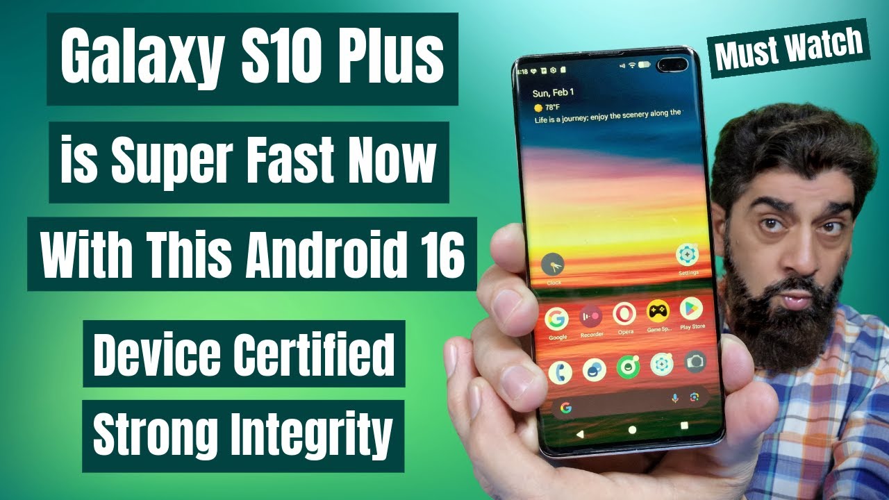 Сверхбыстрые официальные обновления Android 16 crDroid для Galaxy S10 Plus #техно #обзор #смартфон