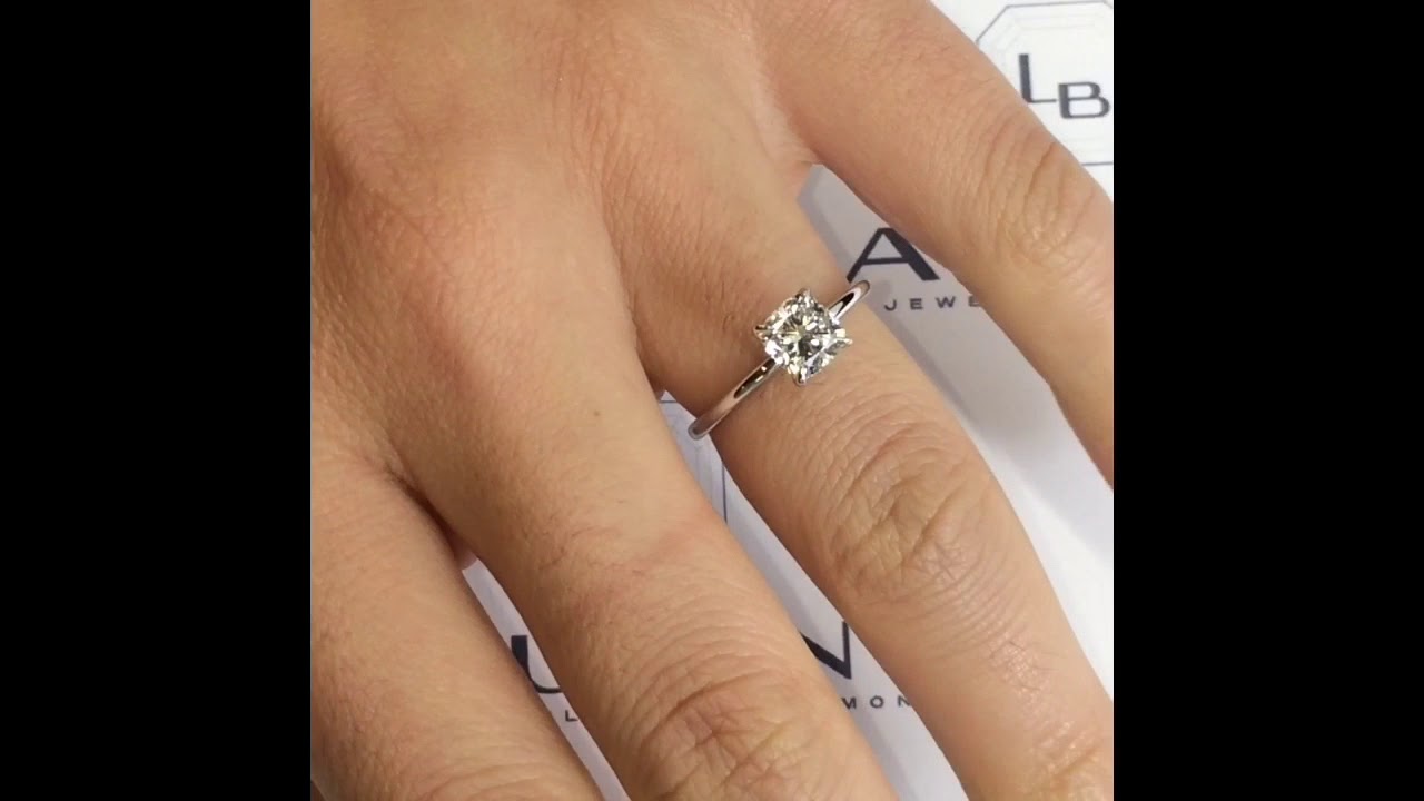 1 carat Cushion Cut Diamond Engagement Ring