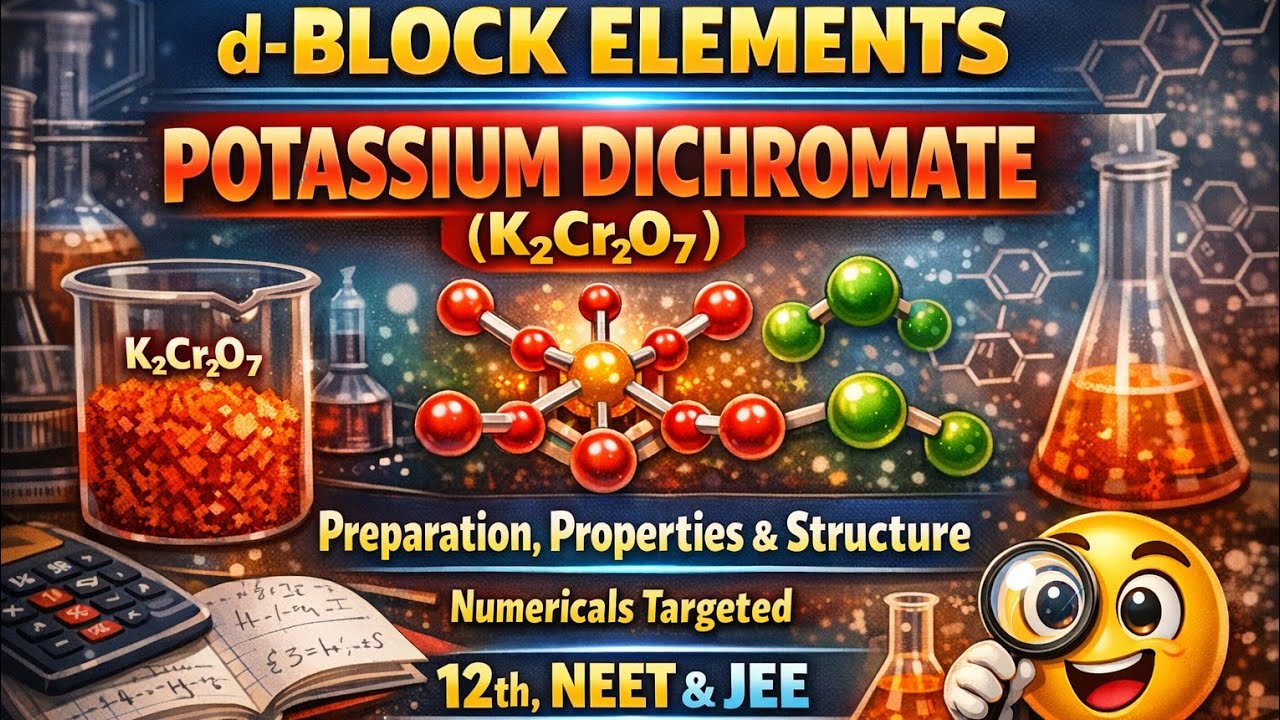 Potassium Dichromate (K2Cr2O7) II Preparation, Structure & Properties II Numerical aspects