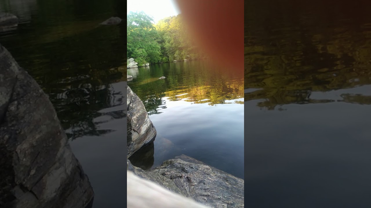A jump in the lake