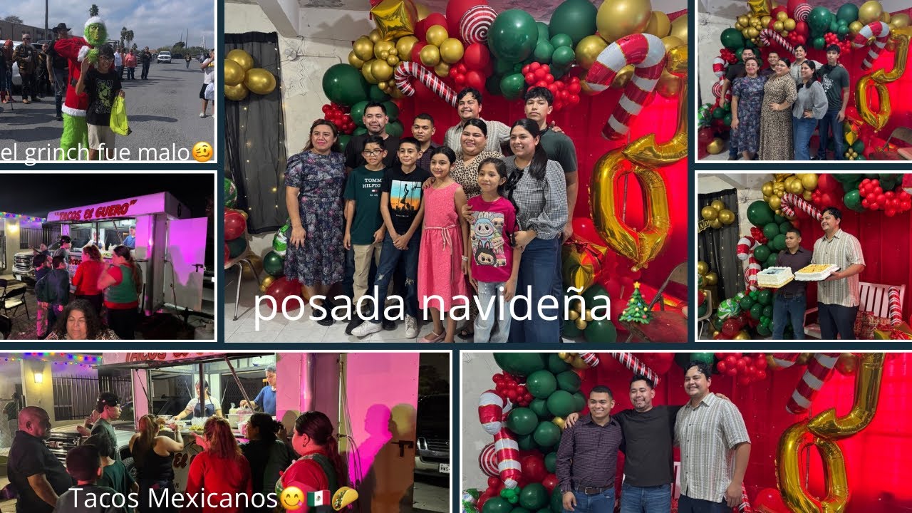 COMIMOS TACOS DE CARRETON EN MEXICO🇲🇽🌮POSADA NAVIDEÑA FAMILIAR🎄🤶NOS DIERON MÁS COSAS🙏