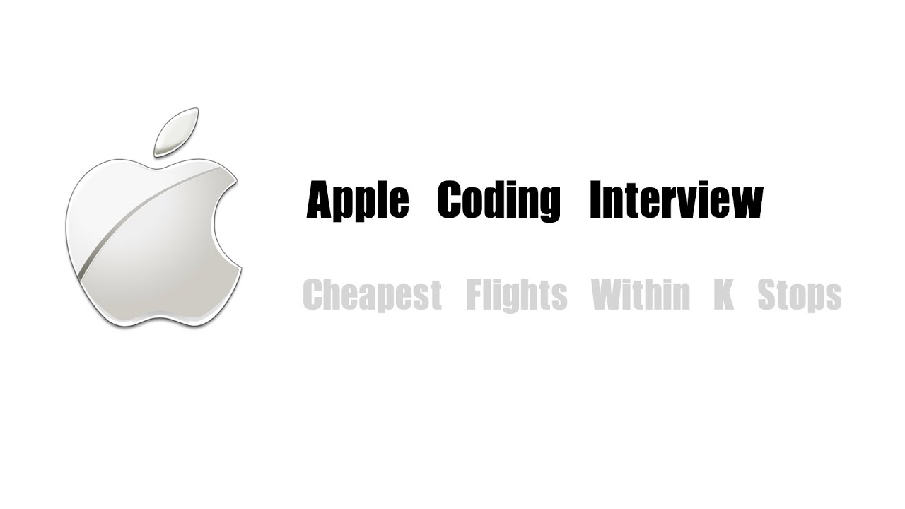 Apple Coding Interview Question | Leetcode 787 | Cheapest Flights Within K Stops