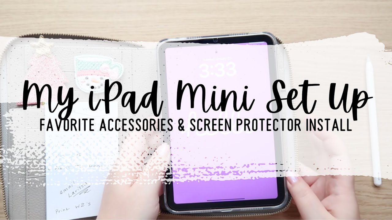 iPad Mini On the Go Set Up | Favorite Accessories & Paper Screen Protector Install 🤩