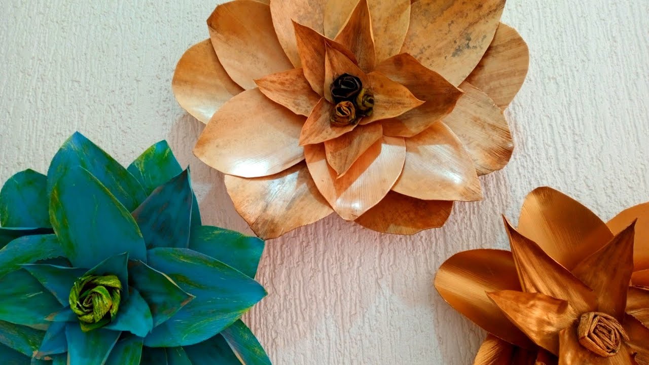 Como fazer flores com cascas de Bambu