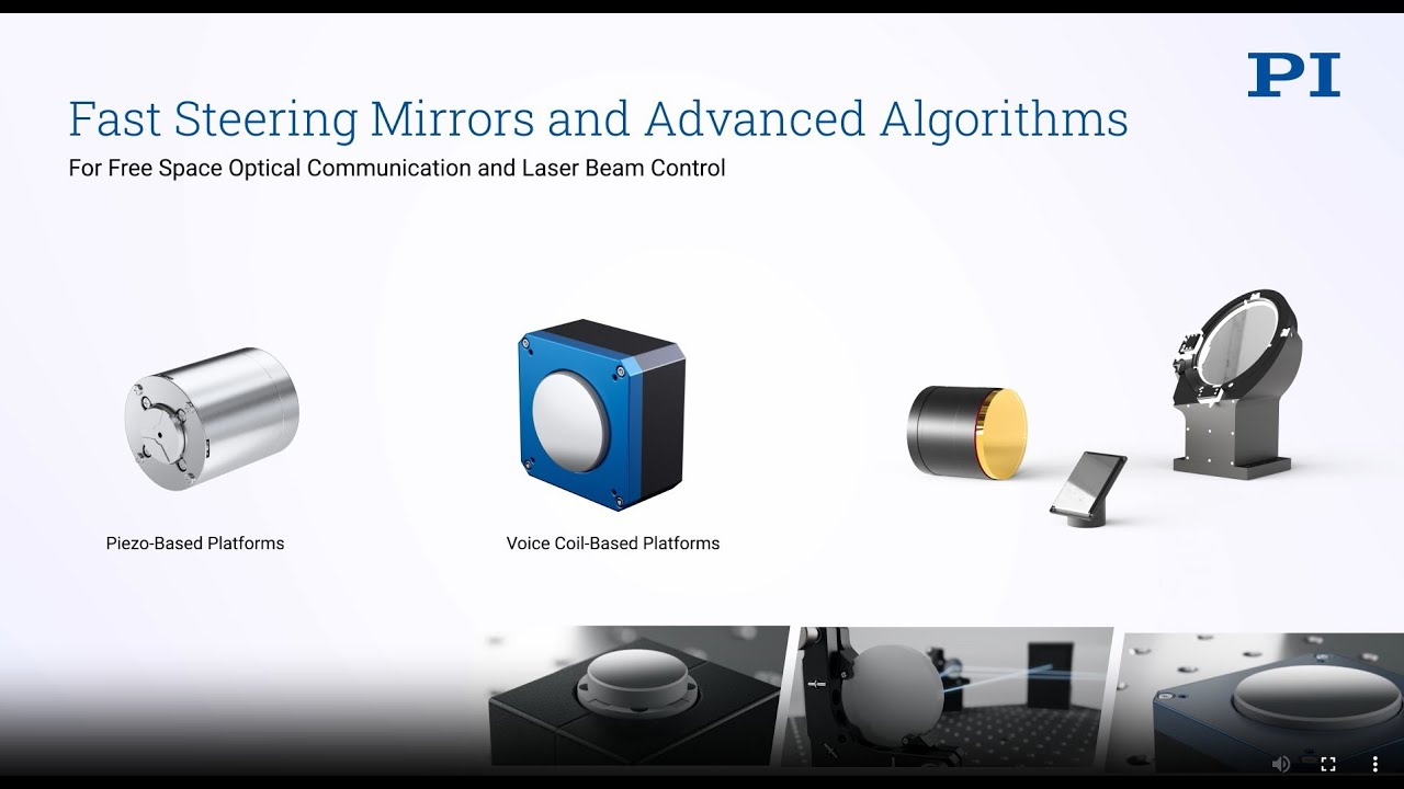 FSMs: Fast Steering Mirrors with Piezo- and Voice-Coil Motors.