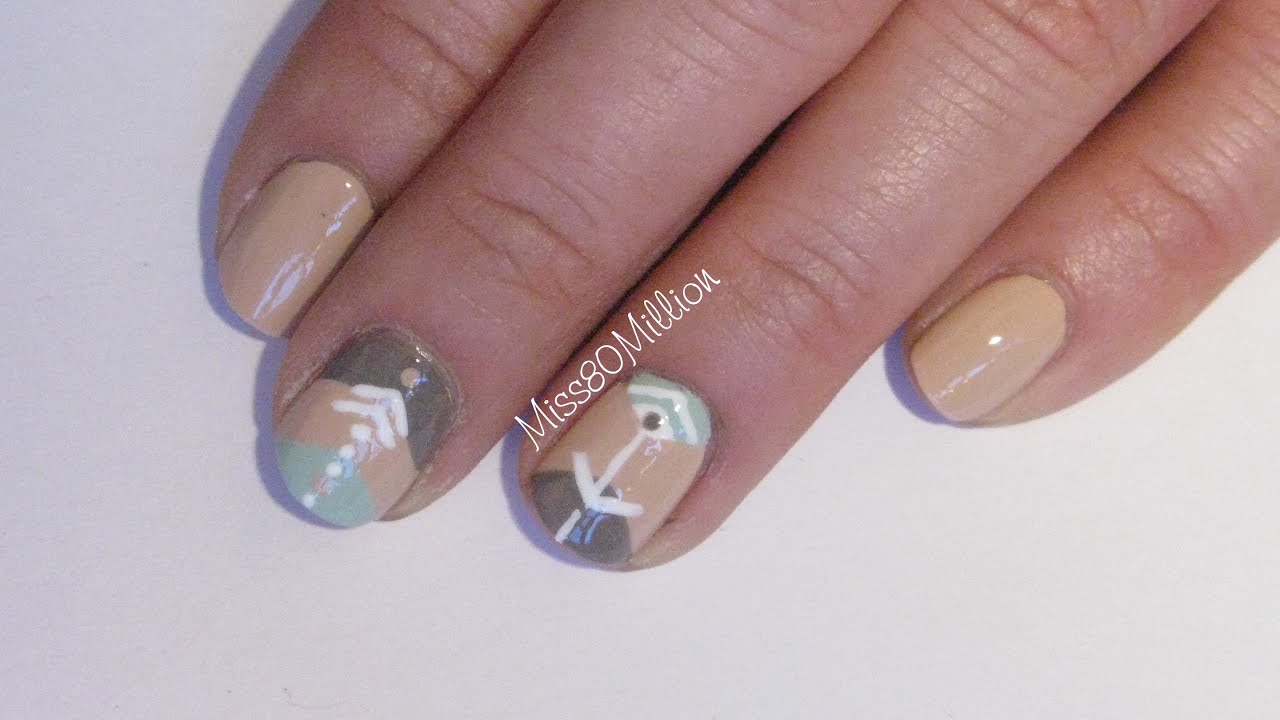 Neutral Chevrons   Nail Art Tutorial