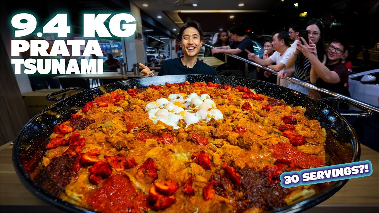 INSANE 9.4KG PRATA TSUNAMI CHALLENGE | 30 SERVINGS EATEN at RK House!
