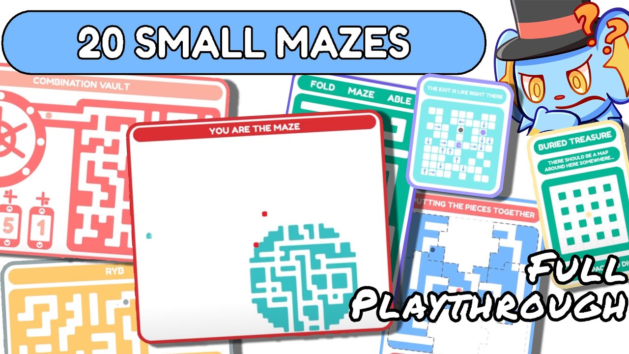 Incredibly Creative Simple Ideas In A Free Steam Game | 20 Small Mazes | Longplay