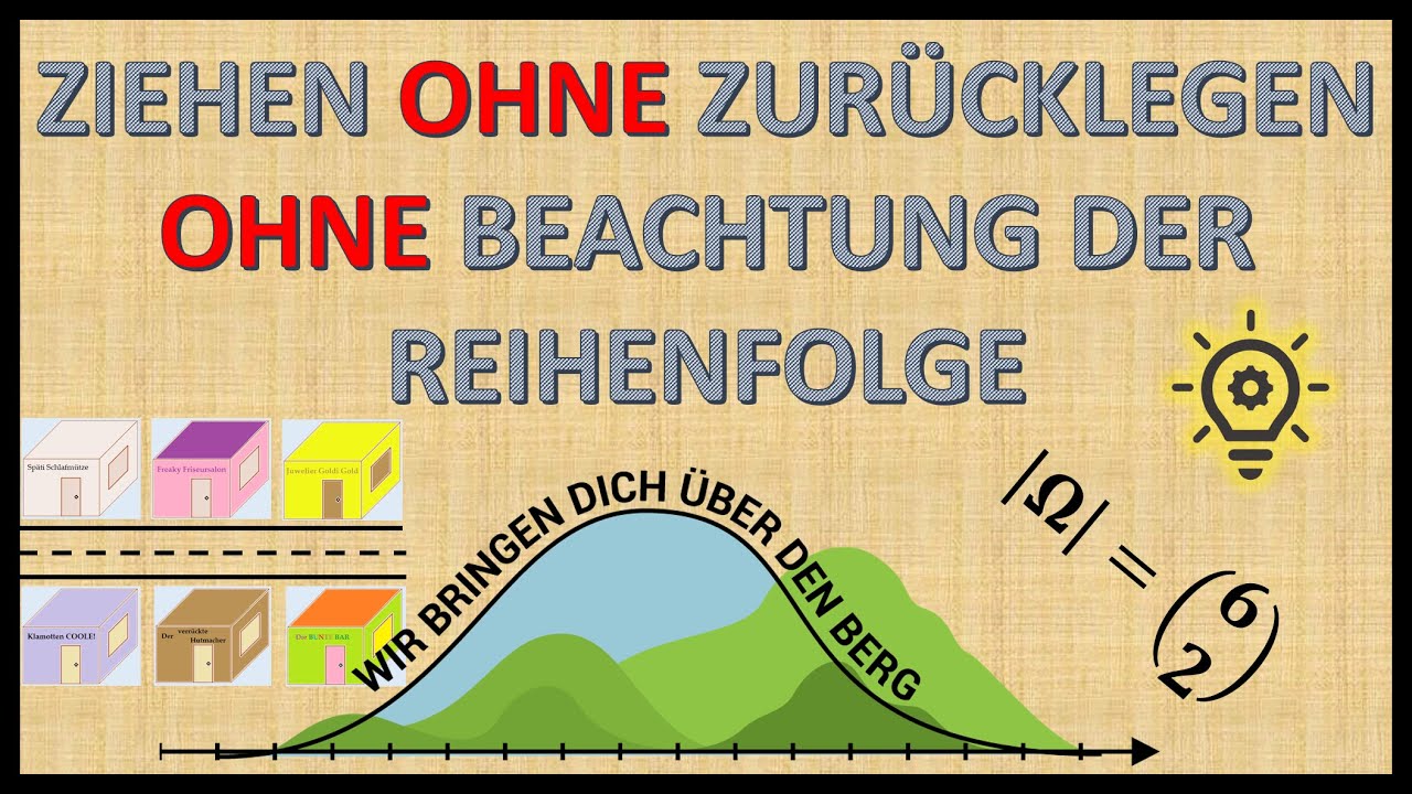5.3.3 Kombinatorik - Ziehen ohne Zurücklegen ohne Beachtung der Reihenfolge, Kombination ohne Zrcklg