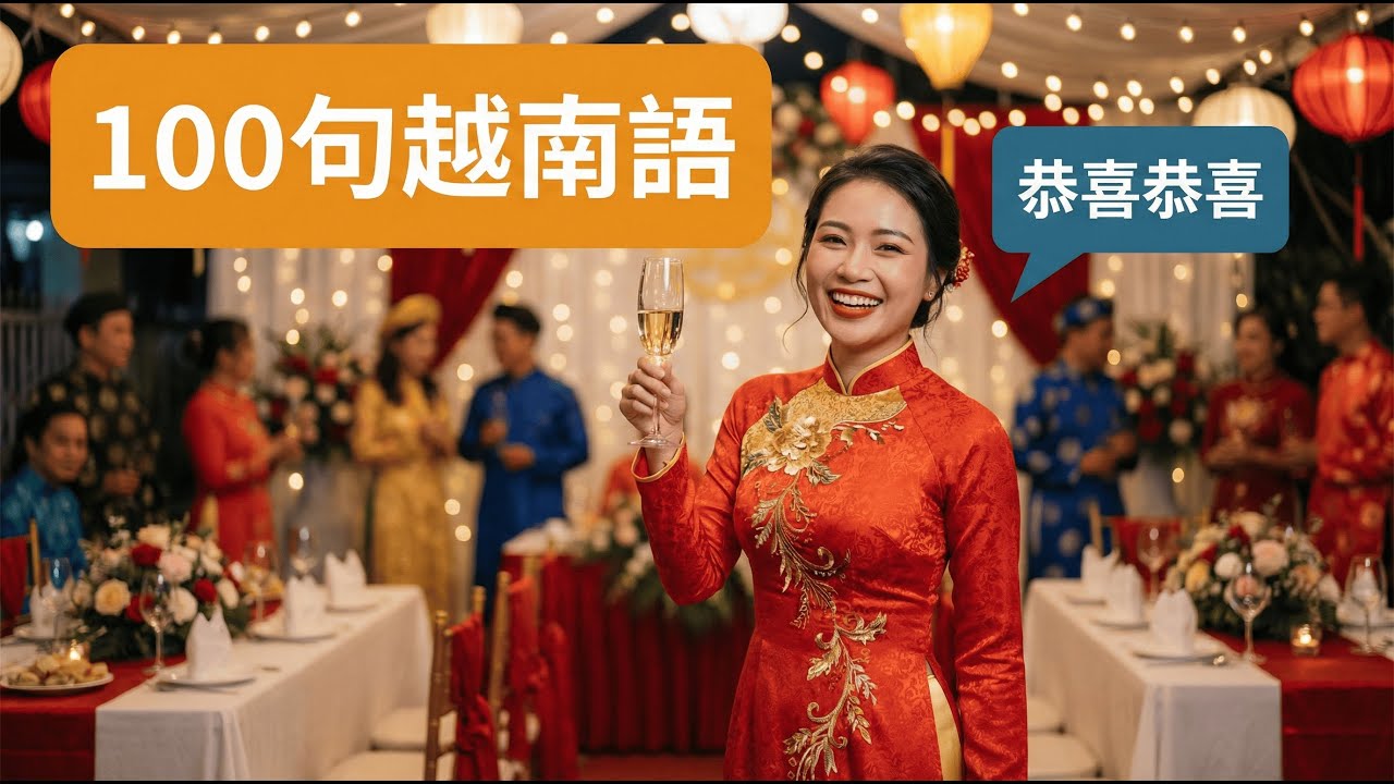 100句參加越南婚禮與節日必備越南語｜婚禮祝福・新年賀詞・傳統節慶｜快慢速度學習｜睡覺也能學越南語！