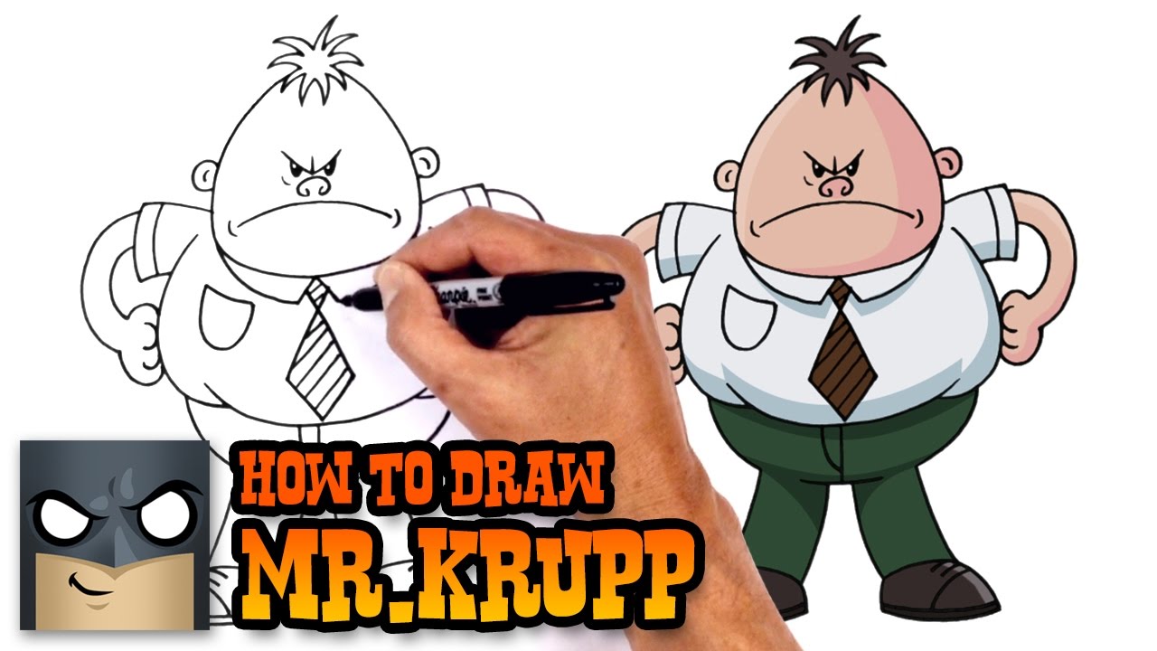 How to Draw Mr.Krupp | Captain Underpants