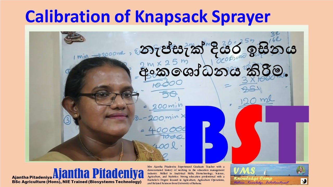 Calibration of Knapsack Sprayer | Biosystems Technology