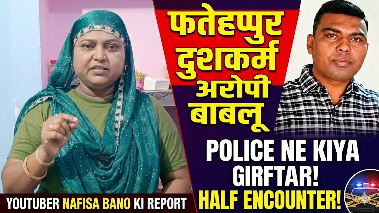 Fatehpur News: दुष्कर्म आरोपी बबलू का हाफ एन😂काउंटर, पुलिस ने किया गिरफ्तार | Khaga Rape Case