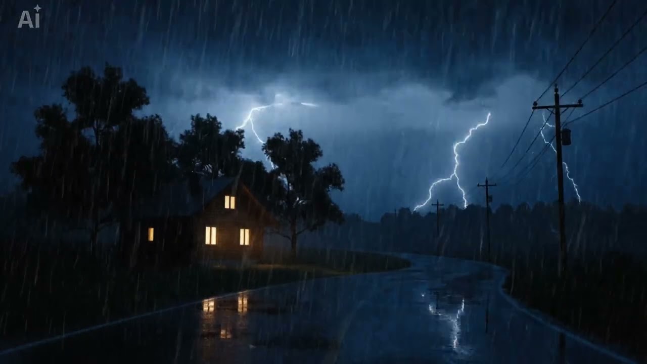 Endless Rain & Thunder Sounds ⛈️🌧️ | Non-Stop Storm Ambience for Sleep