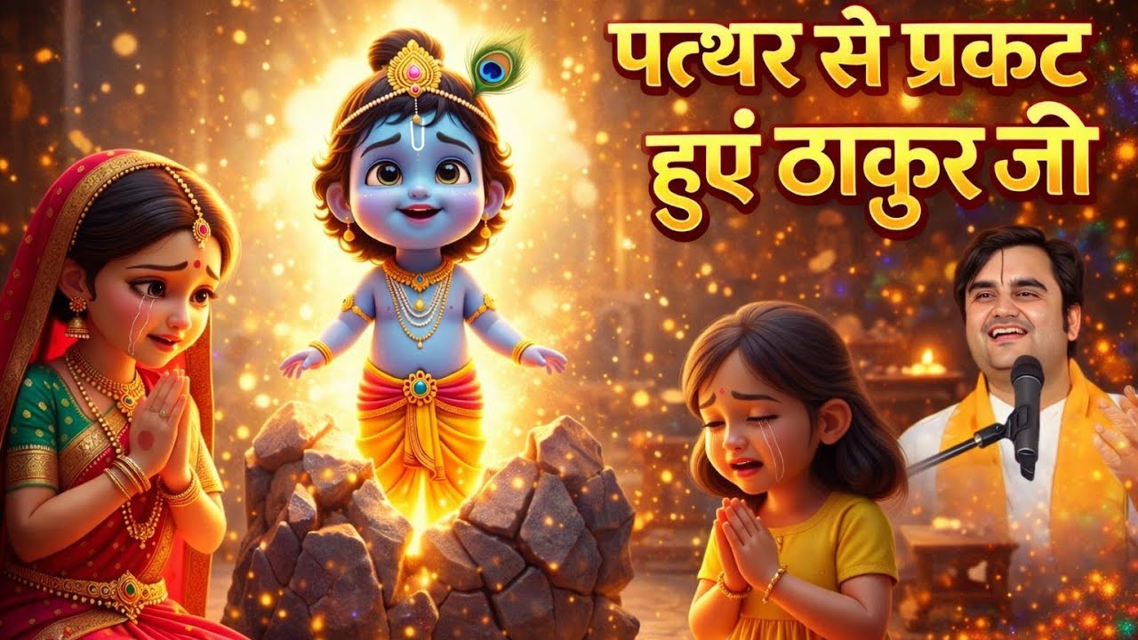 एक पत्थर से कैसे प्रकट हुऐ भगवान। @BhaktiPath #indreshupadhyay 